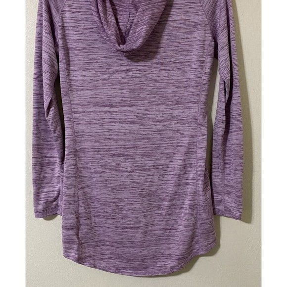 Simms Women's Small Long Sleeve 1/4 Button Hooded Fishing Shirt Heathered Pink - Picture 6 of 8